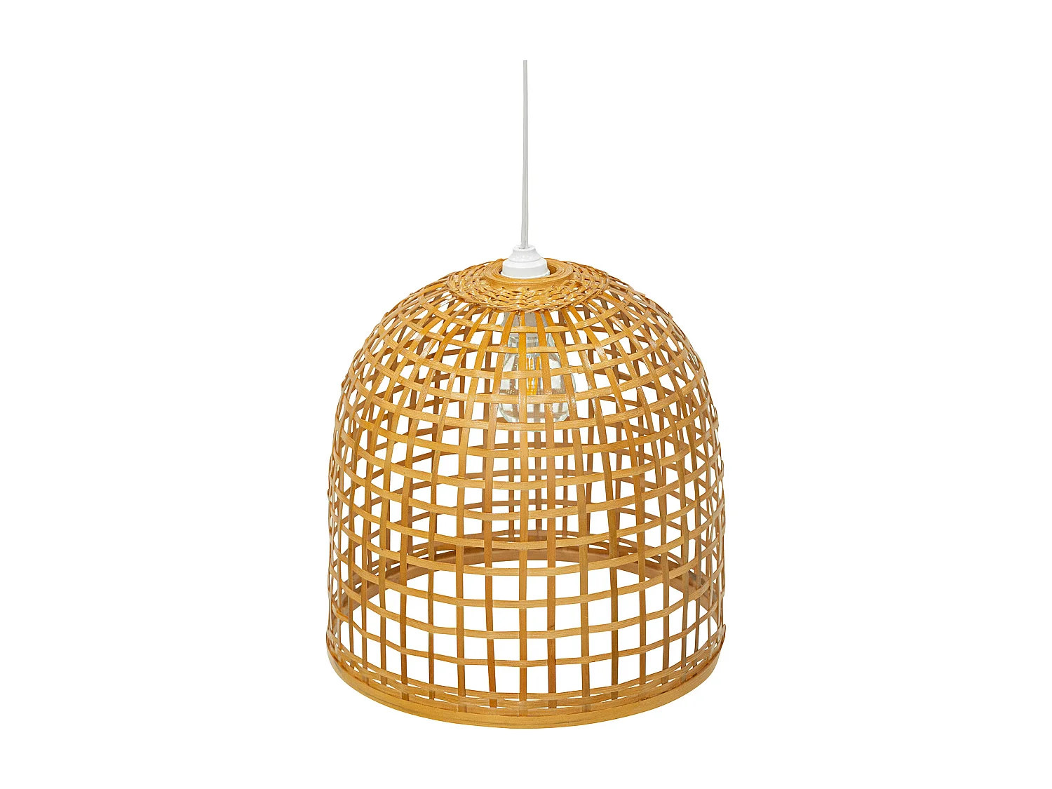 Deckenlampe aus Bambus - B Boho-Bali-Design-Pendelleuchte - Thi