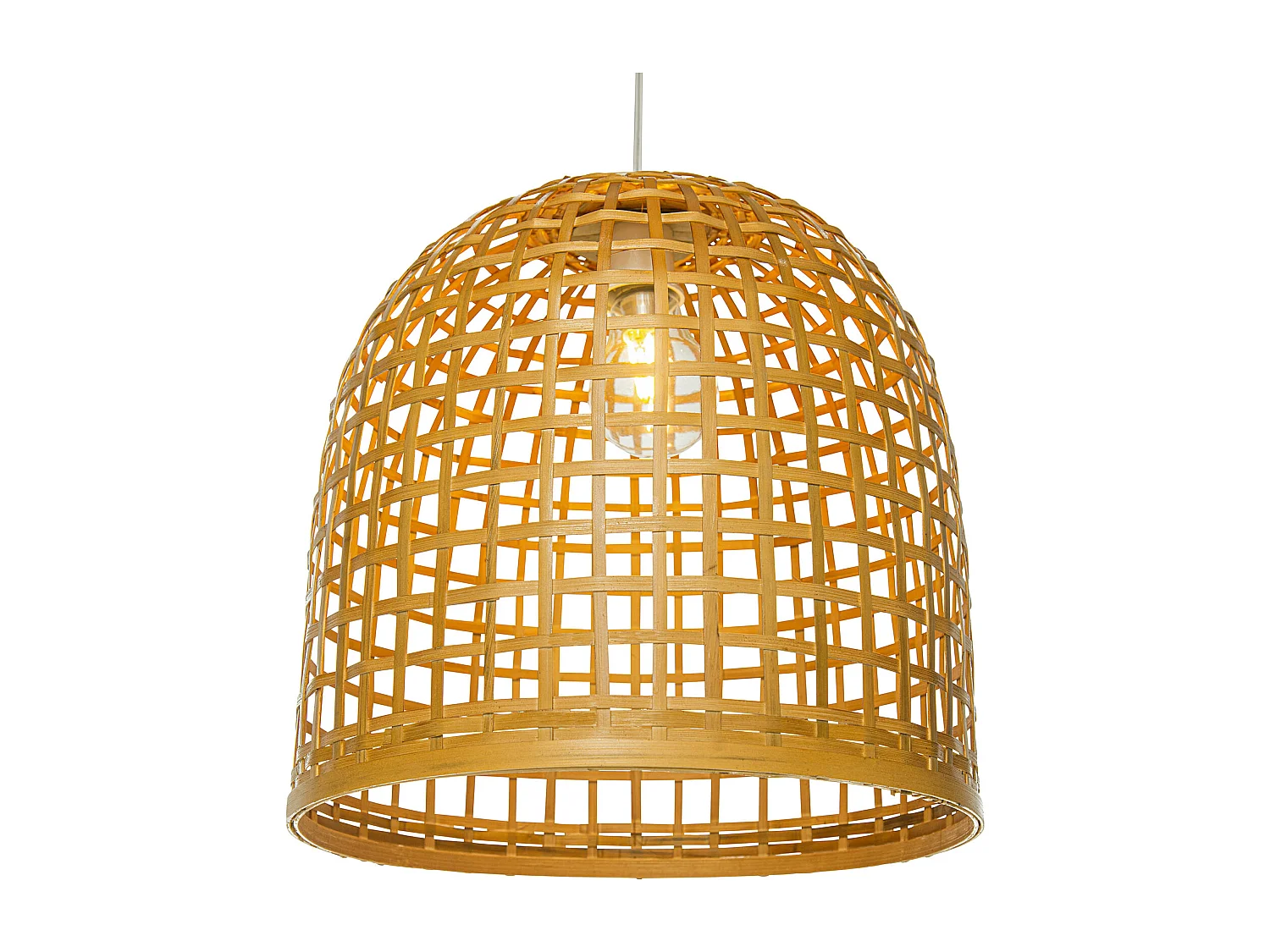 Deckenlampe aus Bambus - B Boho-Bali-Design-Pendelleuchte - Thi