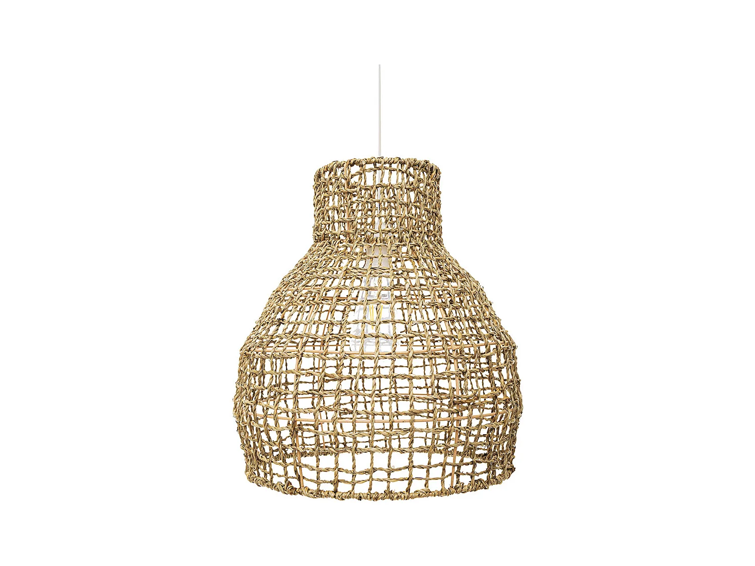 Rattan-Deckenlampe - Pendelleuchte im Boho-Bali-Design - Lan