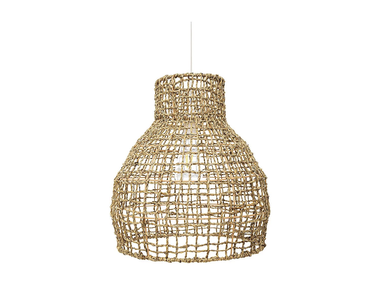 Rattan-Deckenlampe - Pendelleuchte im Boho-Bali-Design - Lan