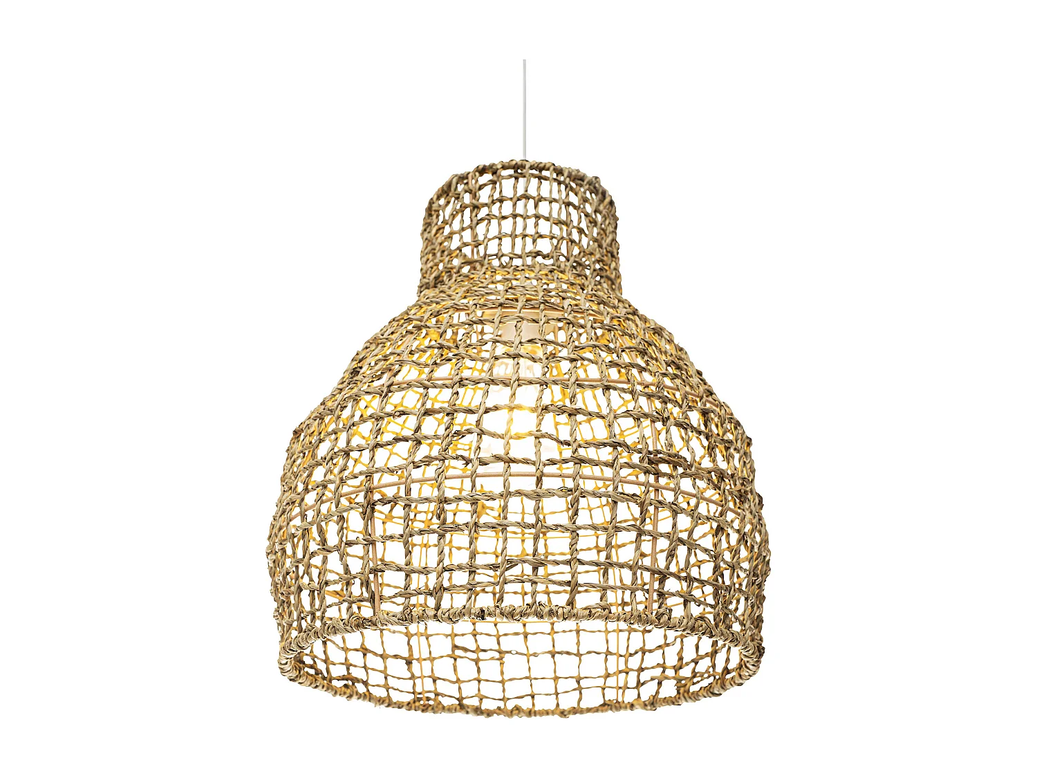 Rattan-Deckenlampe - Pendelleuchte im Boho-Bali-Design - Lan