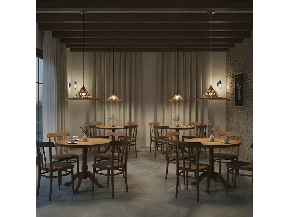 Lámpara de Techo de Bambú - Lámpara Colgante Diseño Boho Bali - Flora