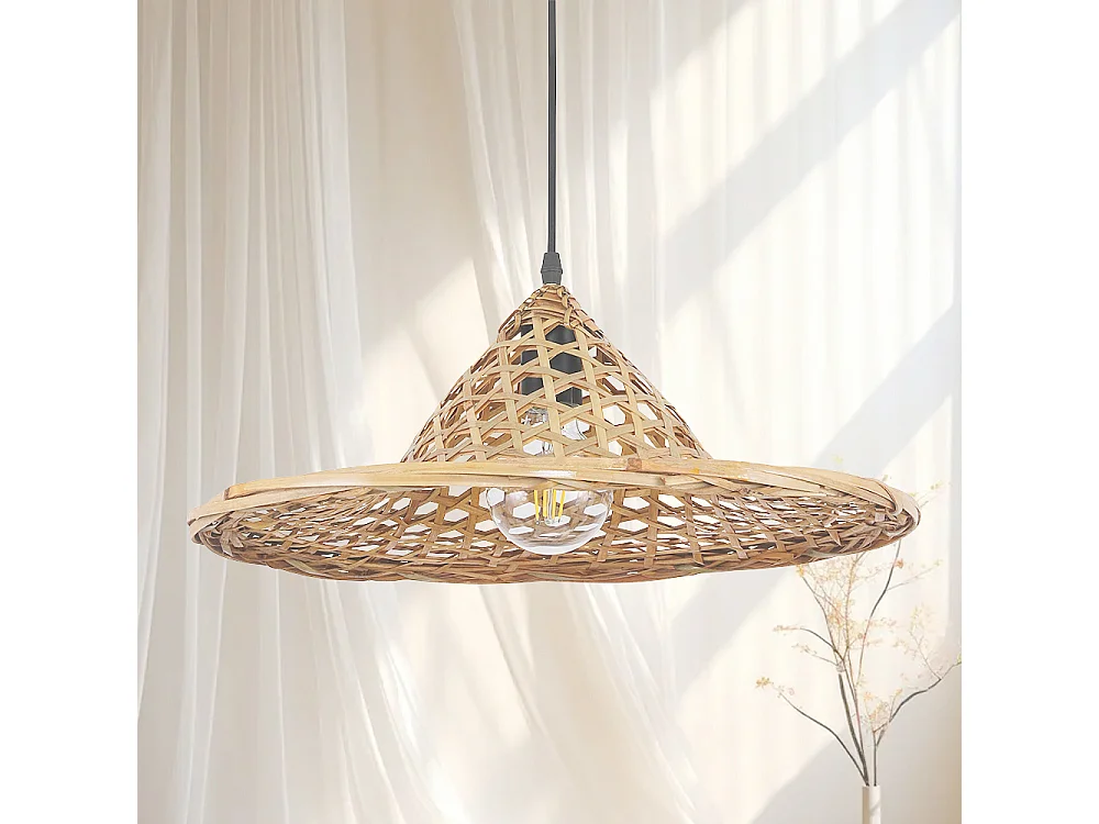 Lámpara de Techo de Bambú - Lámpara Colgante Diseño Boho Bali - Flora