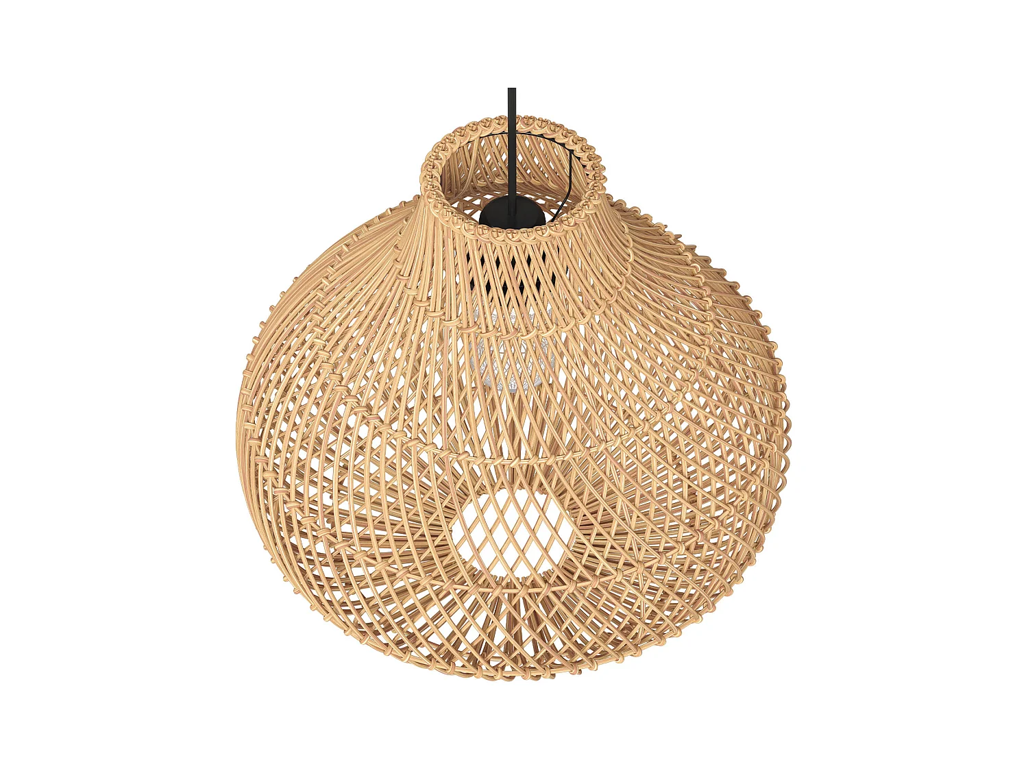 Lampe de plafond en rotin - Lampe suspendue bohème de Bali - Wayan Naturel