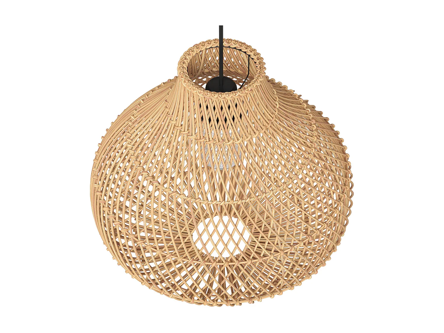 Lampada a soffitto in rattan - Lampada a sospensione boho di Bali - Wayan