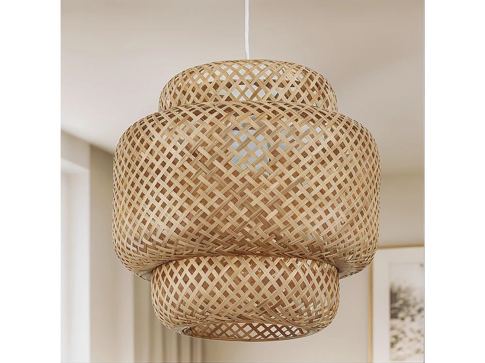Bambus-Deckenlampe - Boho-Bali-Design-Pendelleuchte - Kamon