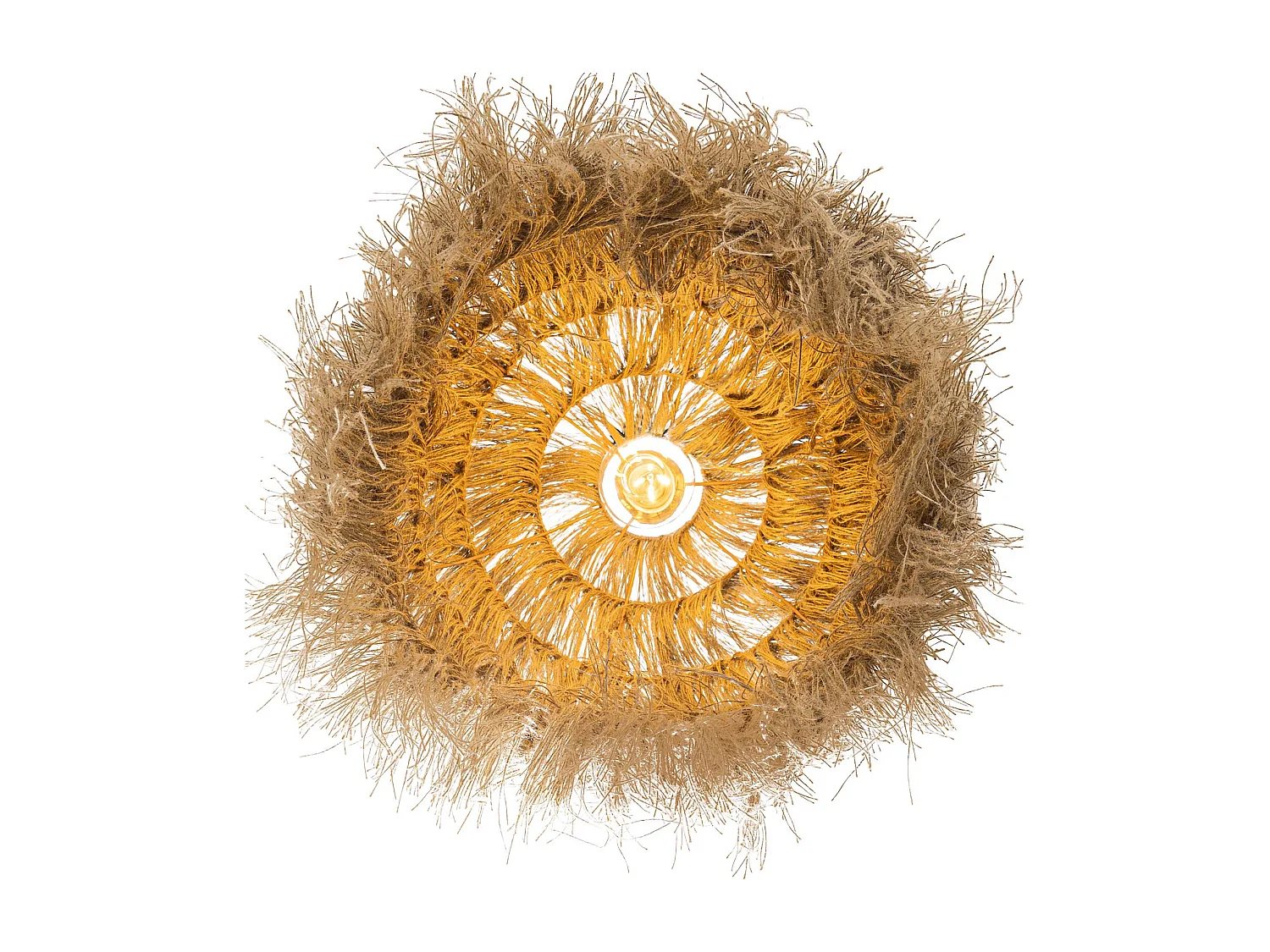 Jute-Deckenlampe - Boho-Bali-Design-Hängelampe - Lien