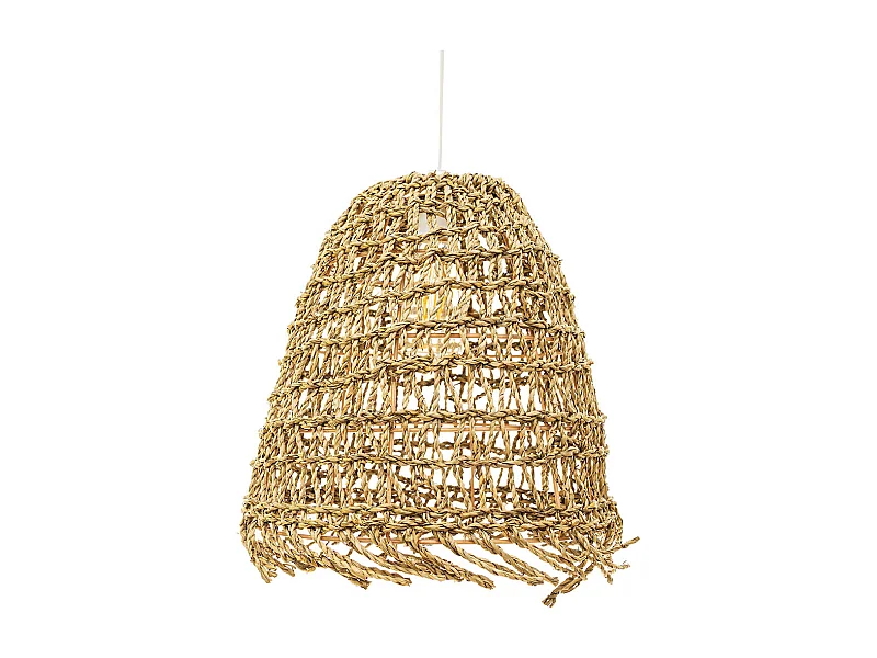 Lampe de plafond en rotin - Lampe suspendue stile Boho Bali - Linei Bois naturel