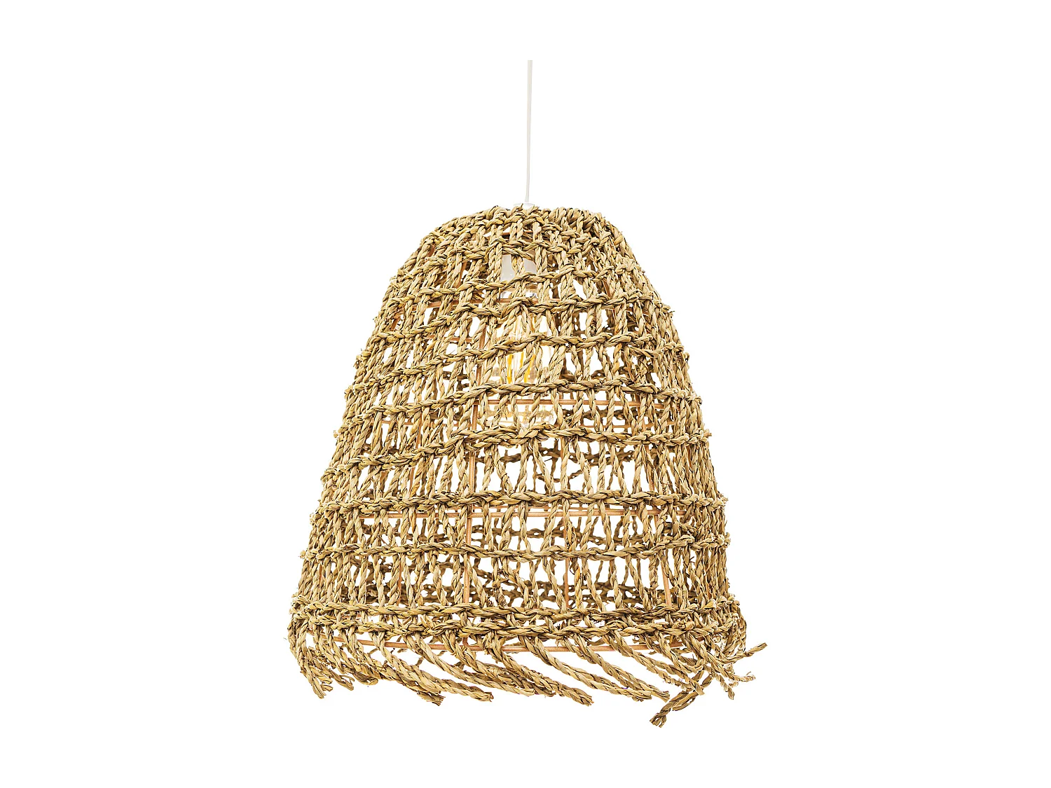 Rattan-Deckenlampe - Boho-Bali-Design-Pendelleuchte - Linei