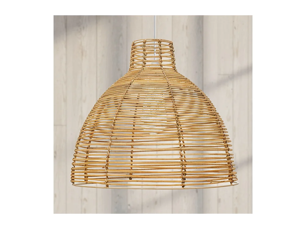 Rattan-Deckenlampe - Pendelleuchte im Boho-Bali-Design - Can