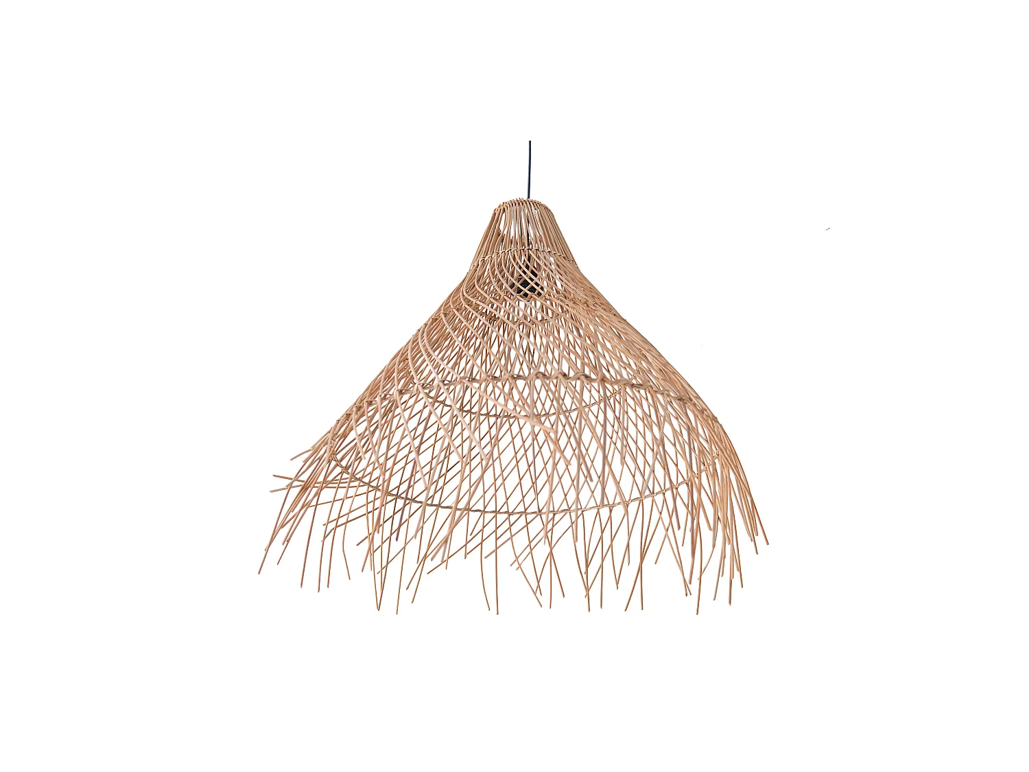 Lampada a soffitto in rattan - Lampada a sospensione in stile Boho Bali - Trui