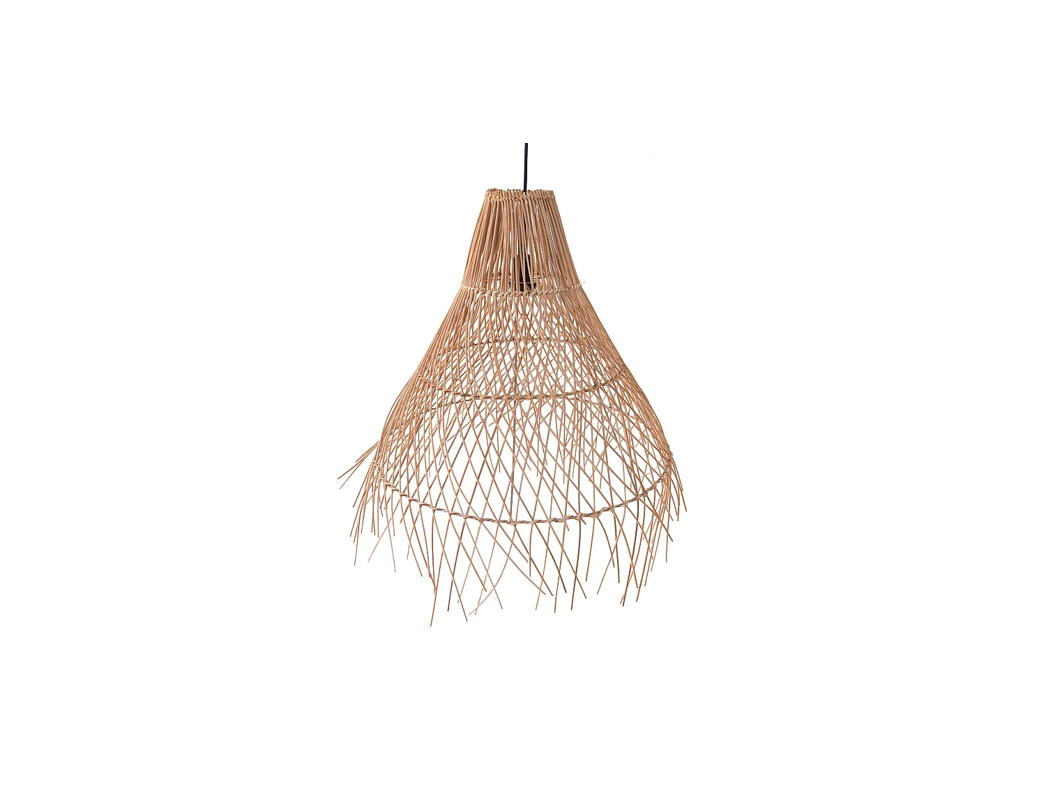 Lampada a soffitto in rattan - Lampada a sospensione in stile Boho Bali - Trui