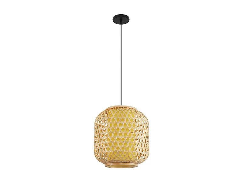 Lampe de plafond en bambou - Lampe suspendue de style Boho Bali - Ubon Bois naturel