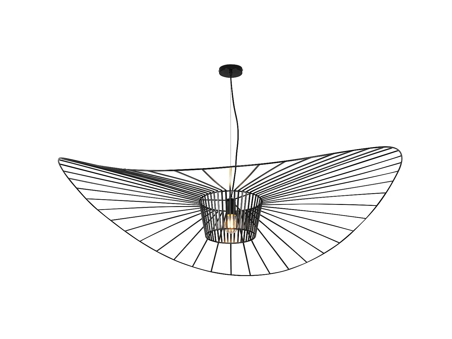 Lampe de Plafond - Lampe Suspendue Design Pamela - 140cm - Vertical Noir