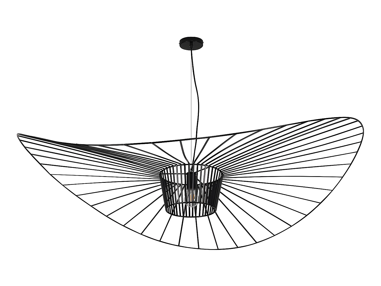 Lampe de Plafond - Lampe Suspendue Design Pamela - 140cm - Vertical Noir