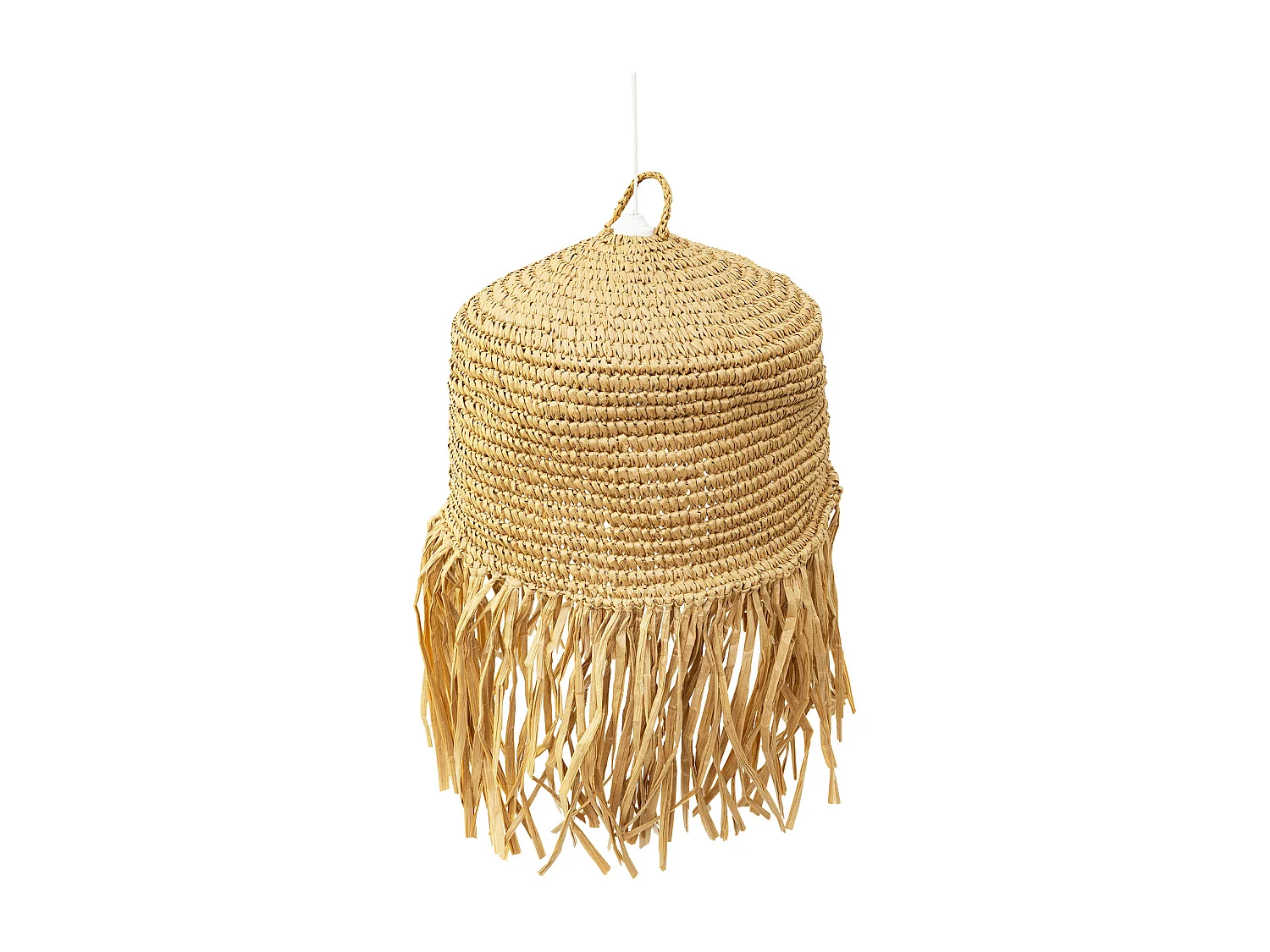 Deckenlampe aus Raffia -  Boho-Bali-Design-Pendelleuchte - Lanui