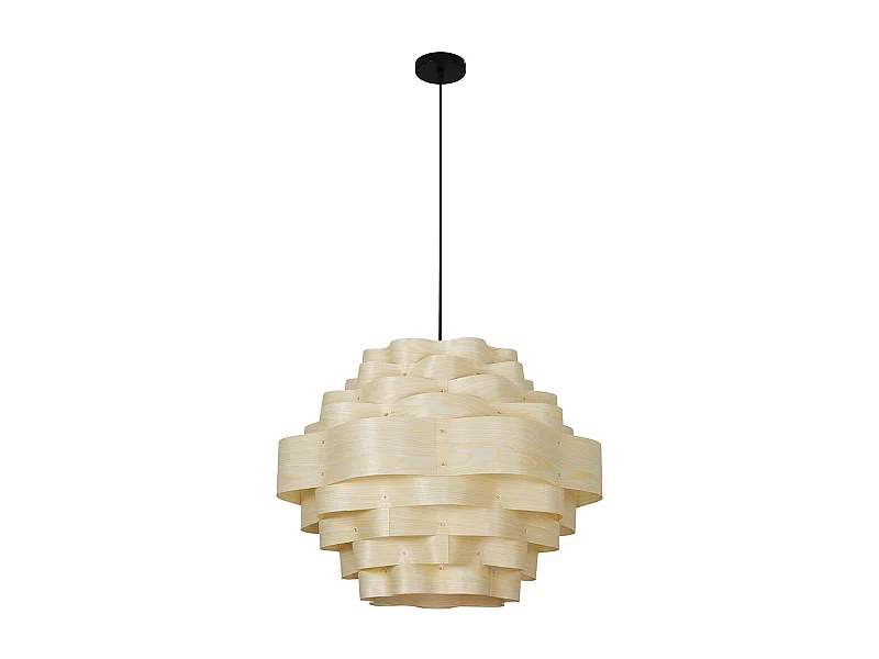 Holz-Deckenlampe - Pendelleuchte im Boho-Bali-Design - Aura