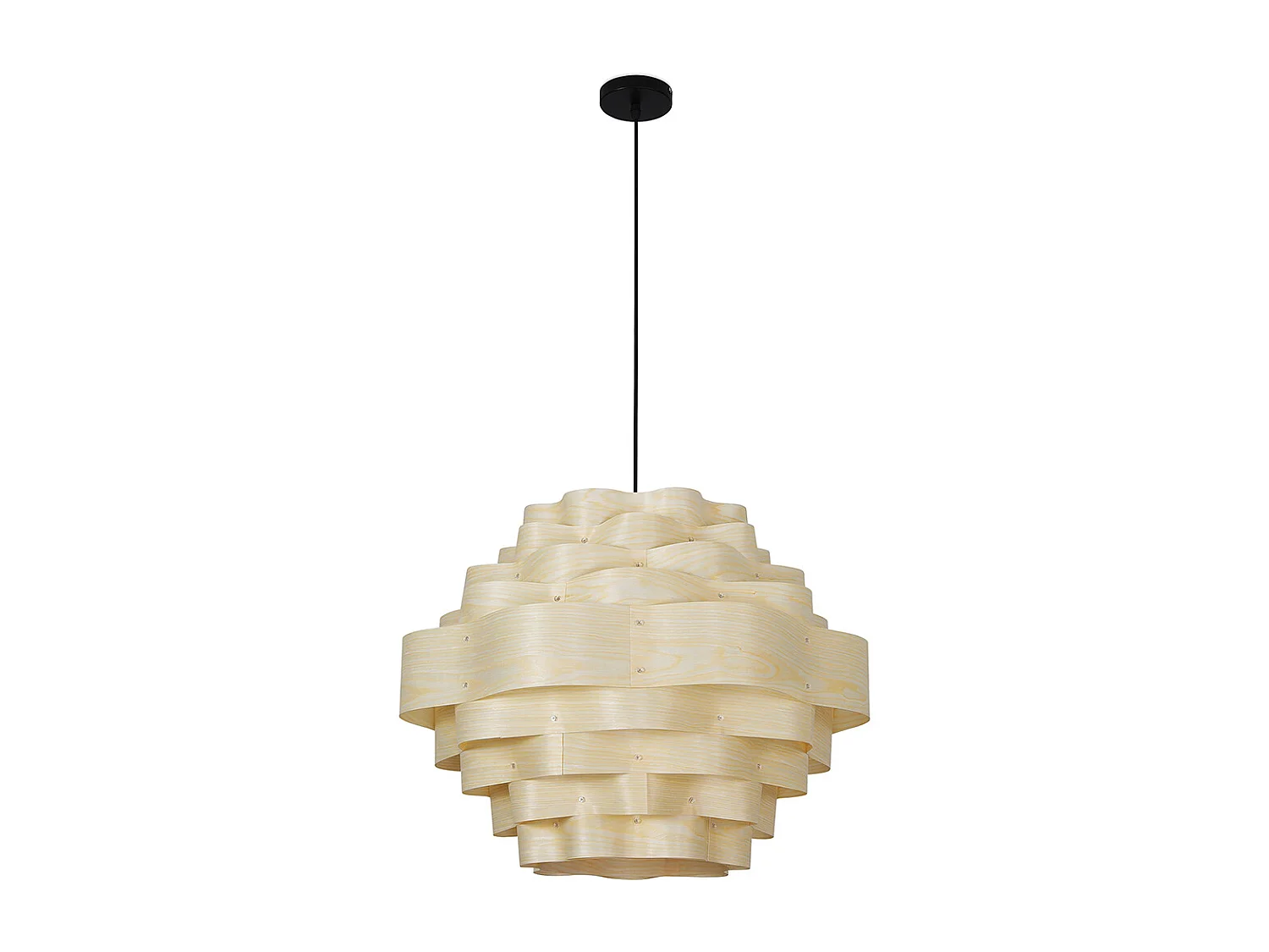 Holz-Deckenlampe - Pendelleuchte im Boho-Bali-Design - Aura