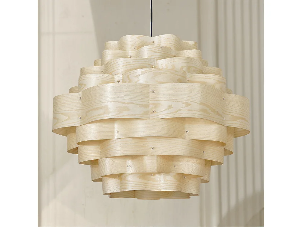 Lámpara de Techo de Madera - Lámpara Colgante Diseño Boho Bali - Aura