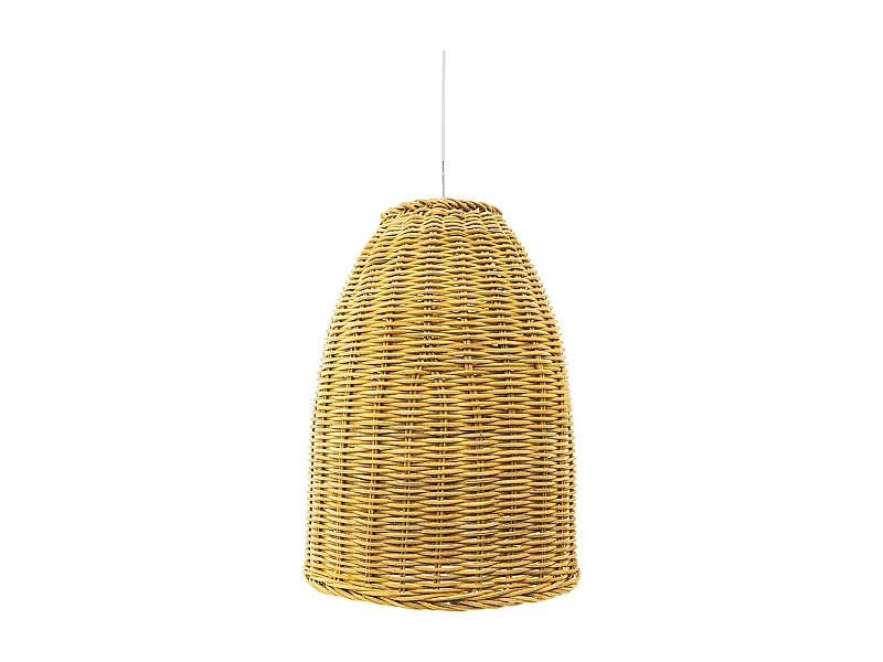 Lampe de plafond en rotin - Lampe suspendue de style boho Bali - Lie Bois naturel