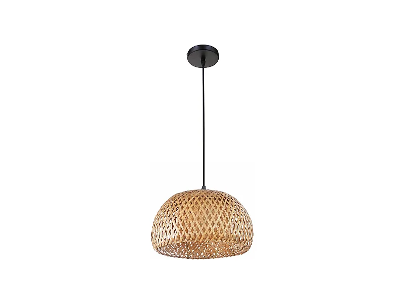 Lampe de plafond en bambou - Lampe suspendue de style Boho Bali - Talli Bois naturel