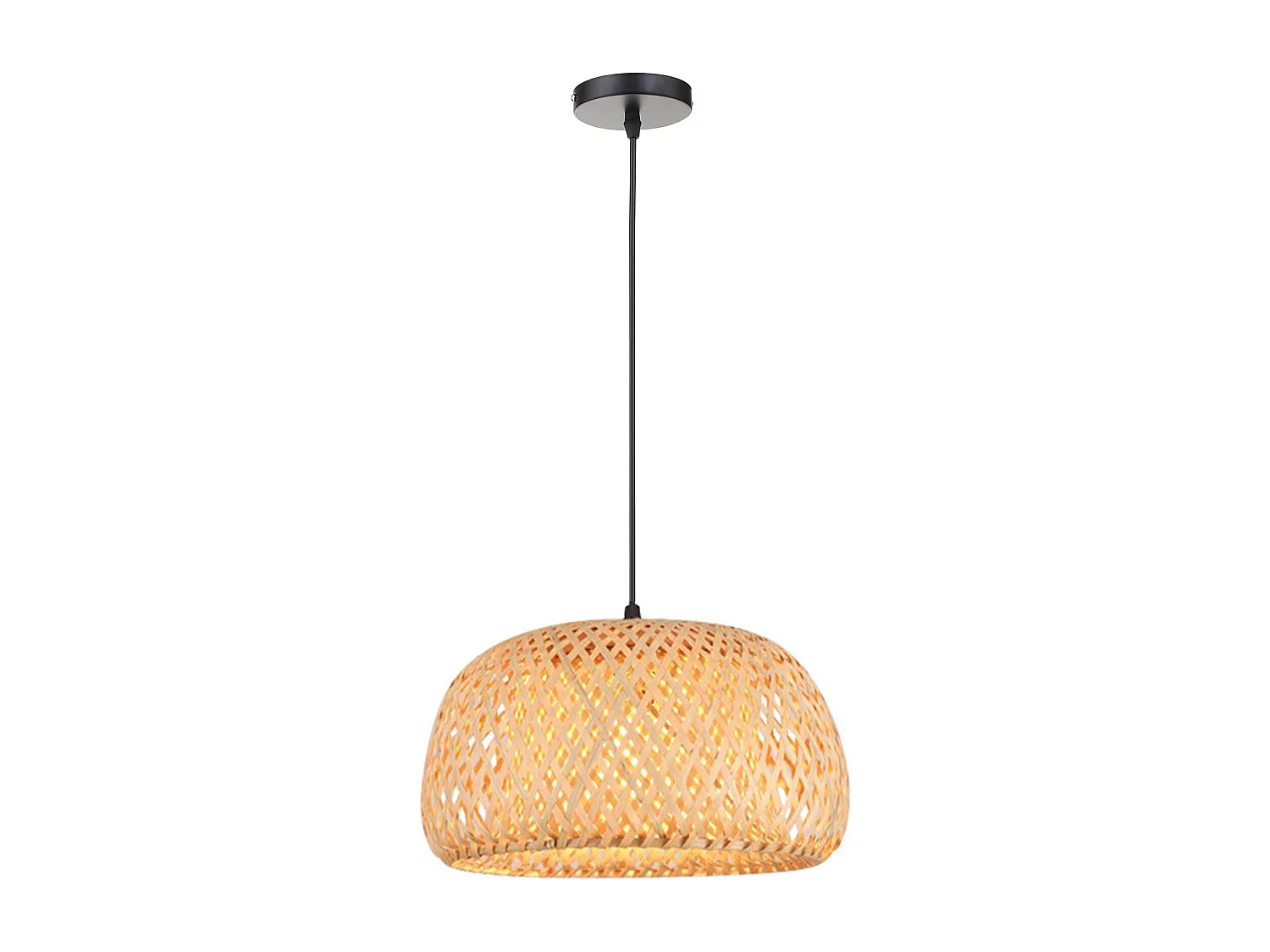 Lampe de plafond en bambou - Lampe suspendue de style Boho Bali - Talli Bois naturel