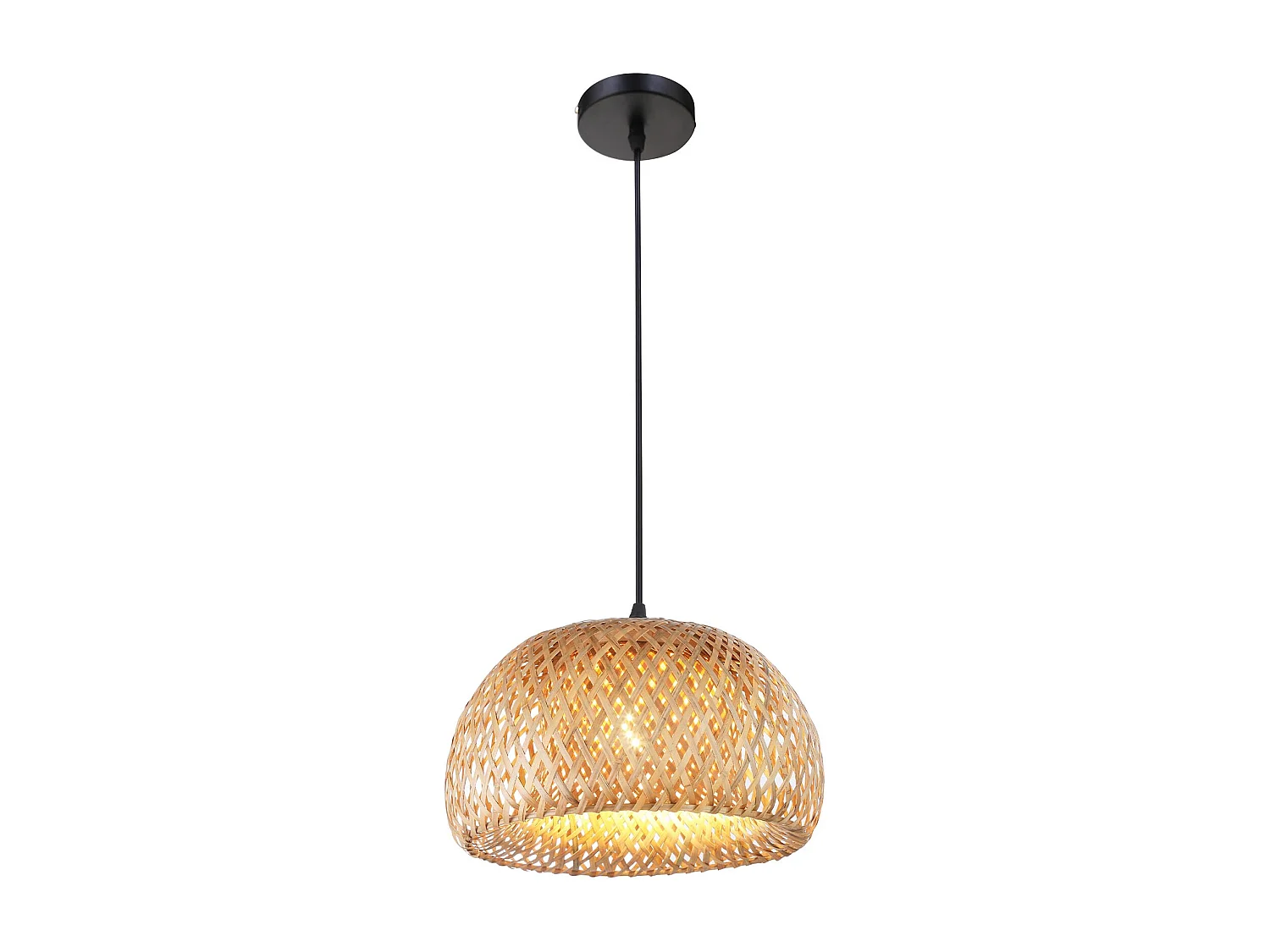 Lampe de plafond en bambou - Lampe suspendue de style Boho Bali - Talli Bois naturel
