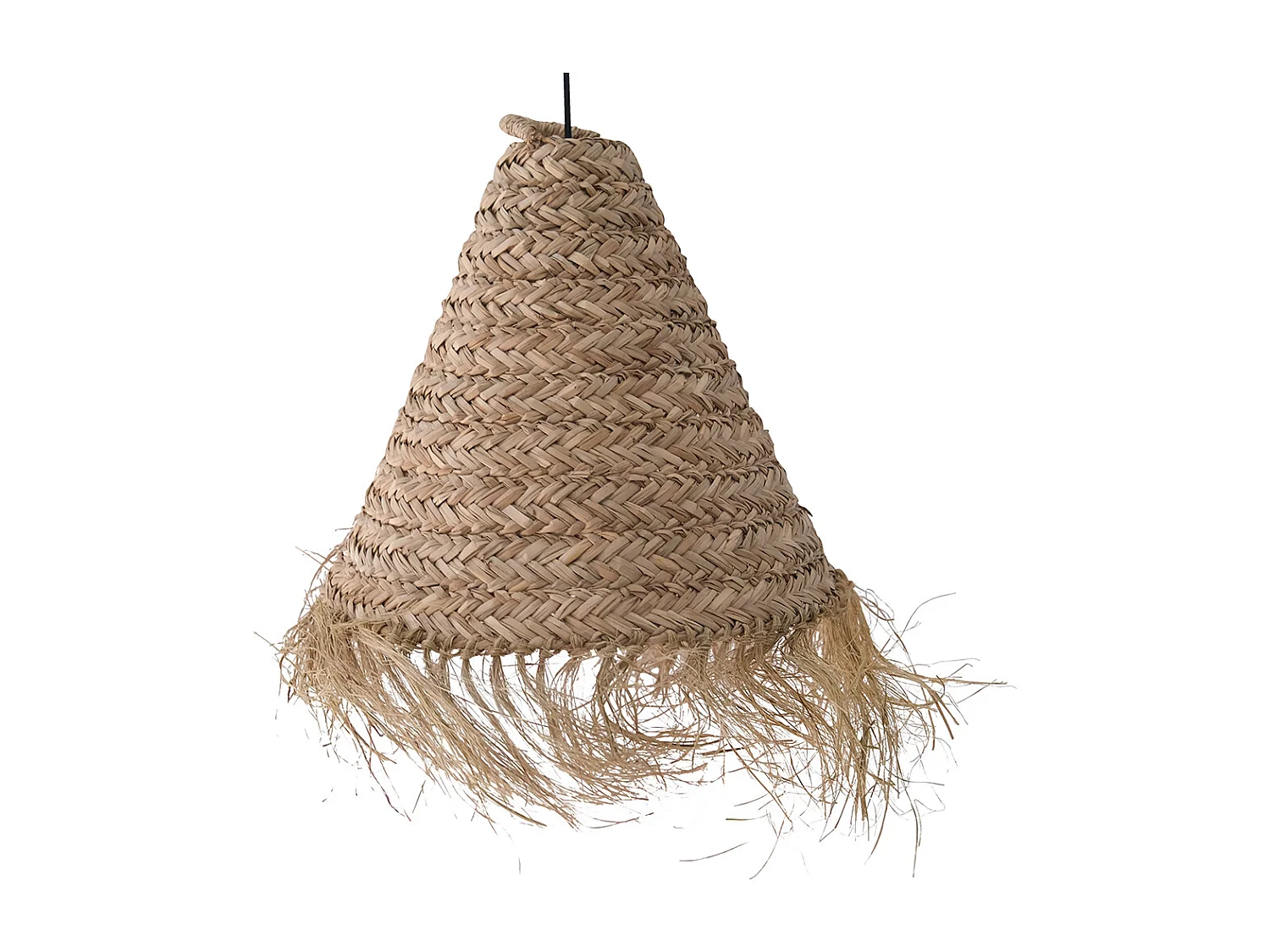 Lampe de plafond en sparte - Lampe suspendue de style boho Bali - Pitse Naturel