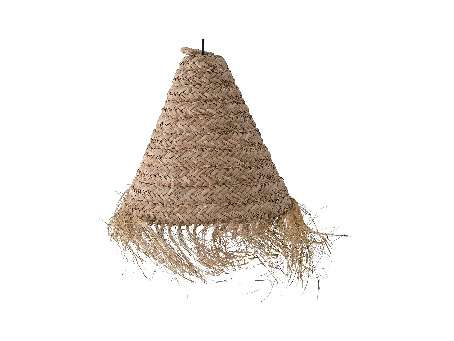 Lampe de plafond en sparte - Lampe suspendue de style boho Bali - Pitse Naturel