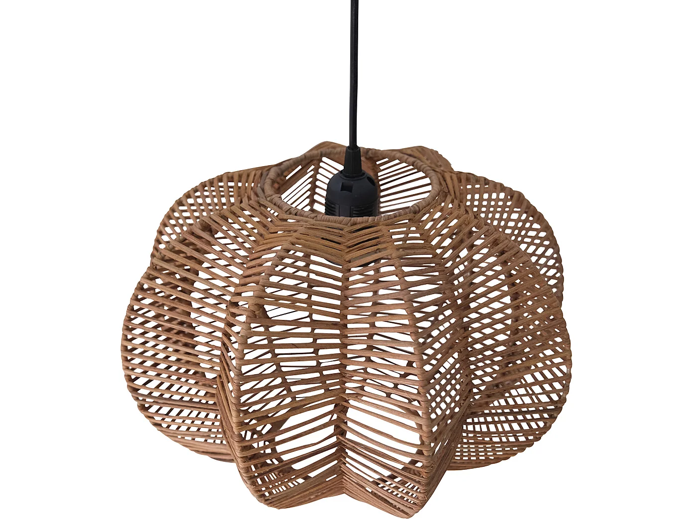 Lampada da soffitto in rattan - Lampada a sospensione stile Boho Bali - Pya
