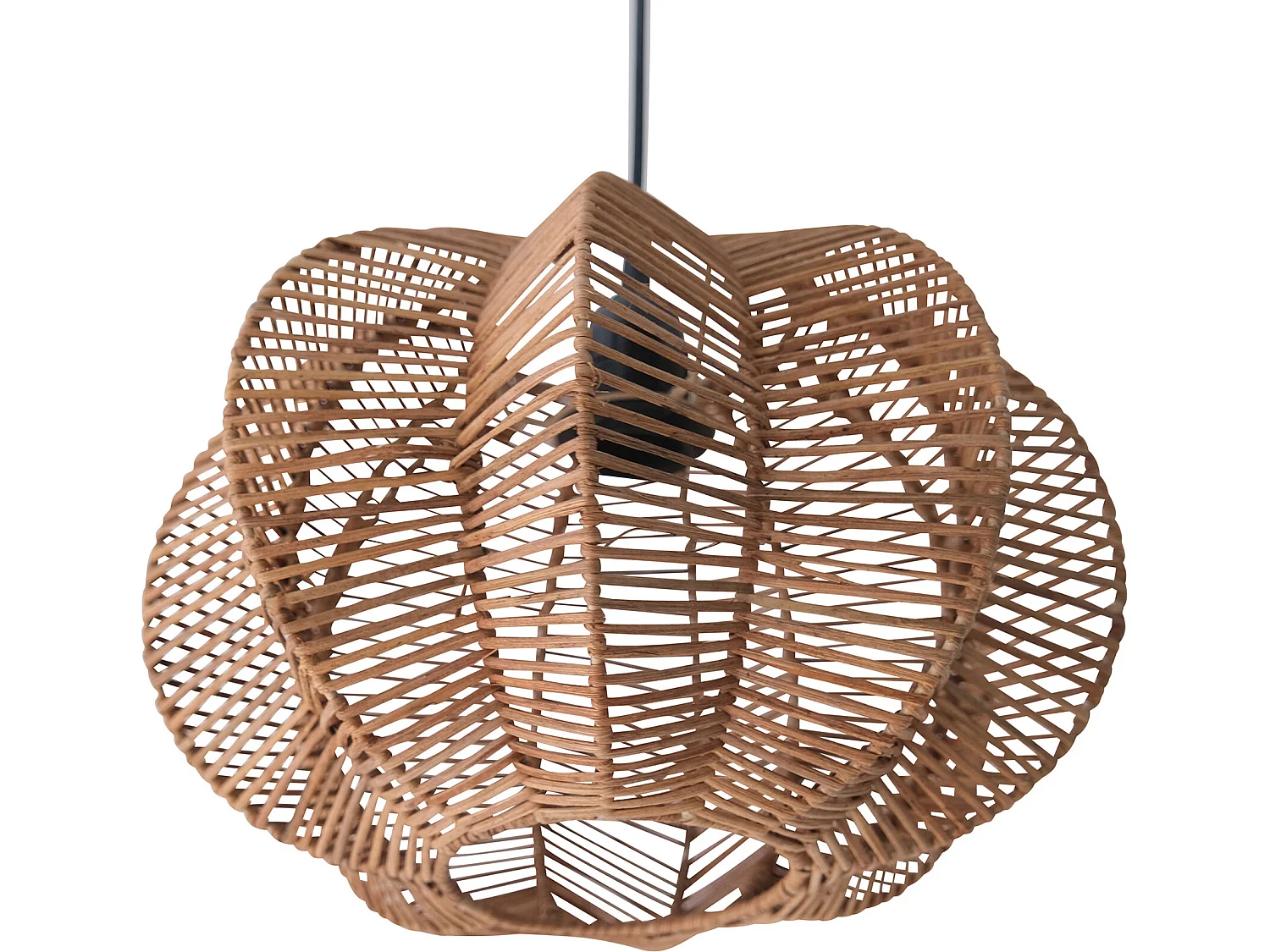 Lampada da soffitto in rattan - Lampada a sospensione stile Boho Bali - Pya