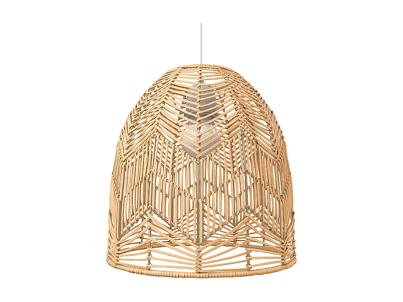 Rattan-Deckenlampe - Pendelleuchte im Boho-Bali-Design - Bu