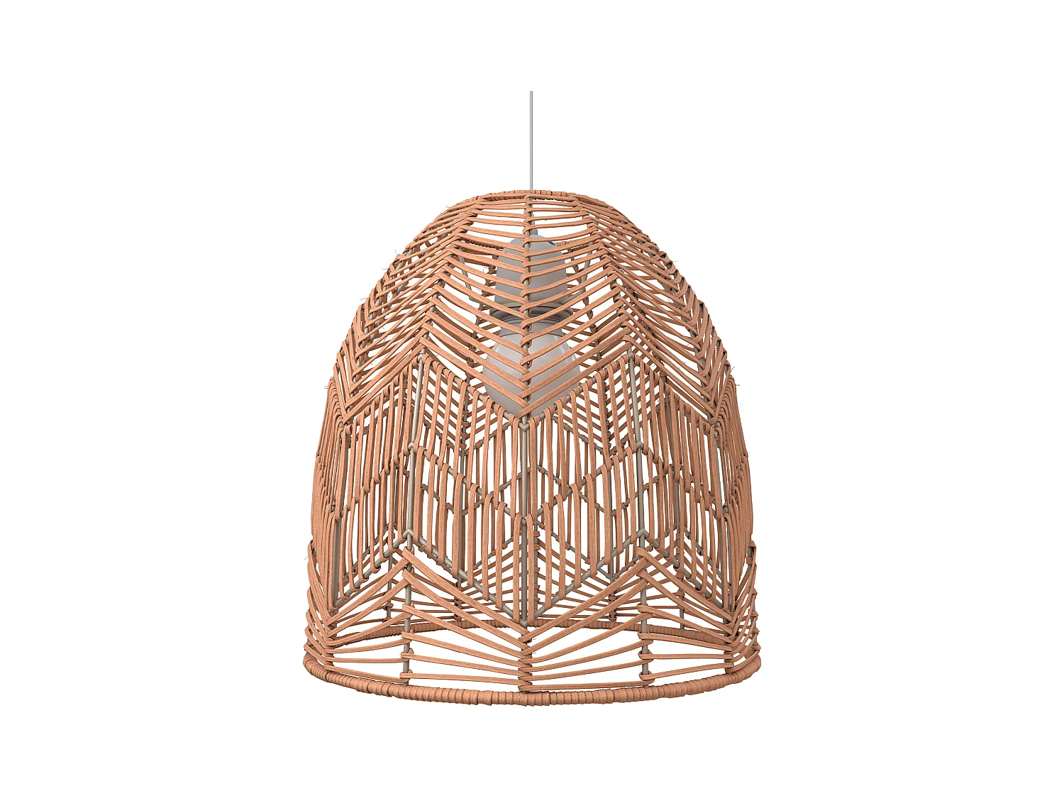 Lampe de plafond en rotin - Suspension de stile Boho Bali- Bu Bois naturel clair