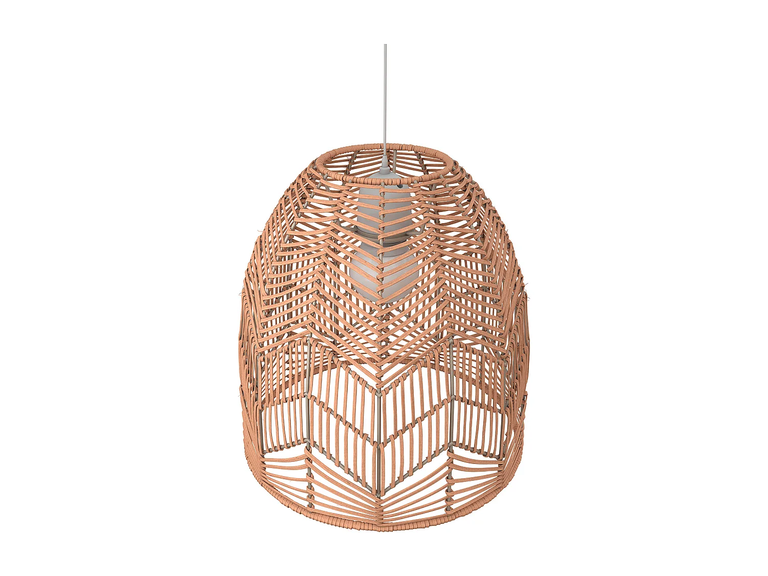 Lampe de plafond en rotin - Suspension de stile Boho Bali- Bu Bois naturel clair