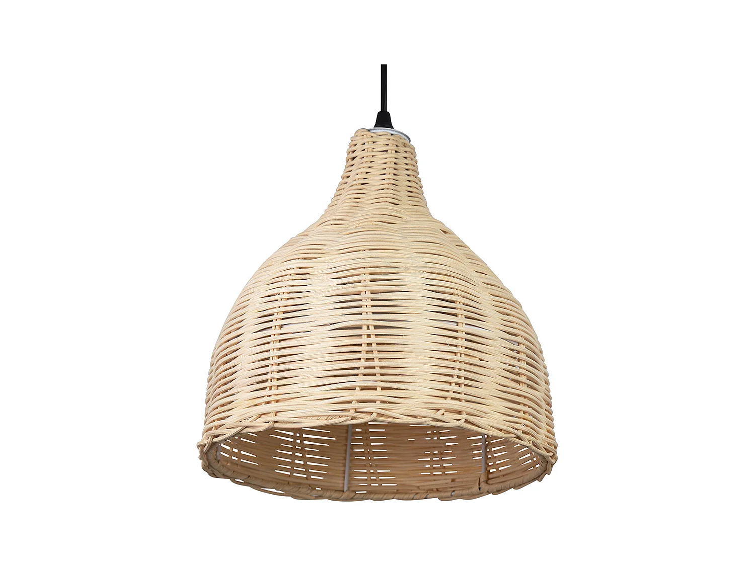 Lampe de plafond en bambou - Lampe suspendue de stile Boho Bali - Baro Bois naturel