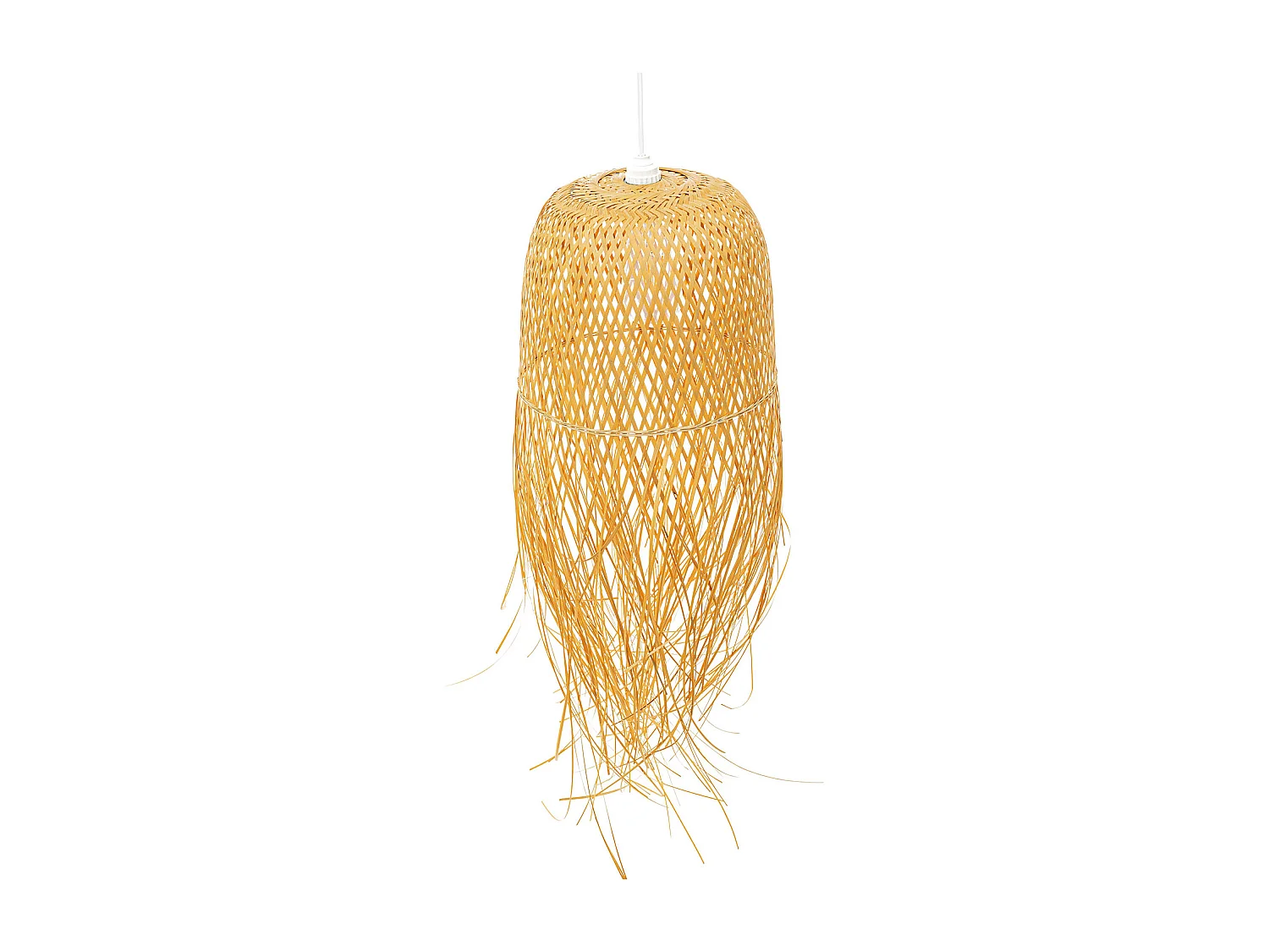 Lampe de plafond en bambou - Lampe suspendue de style Boho Bali - Thow Bois naturel