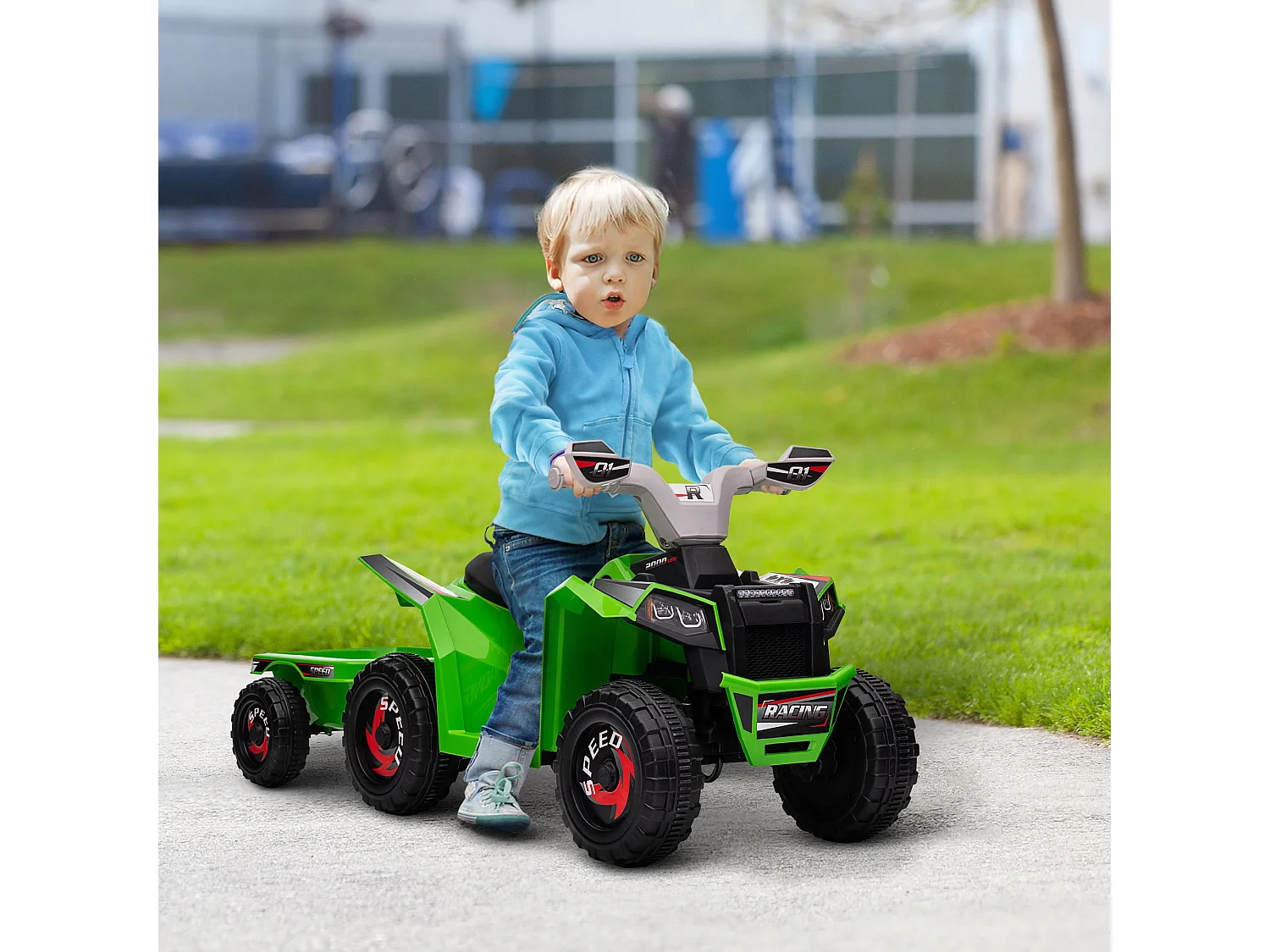 Quad eléctrico infantil verde 106x41.5x48.5 cm HOMCOM