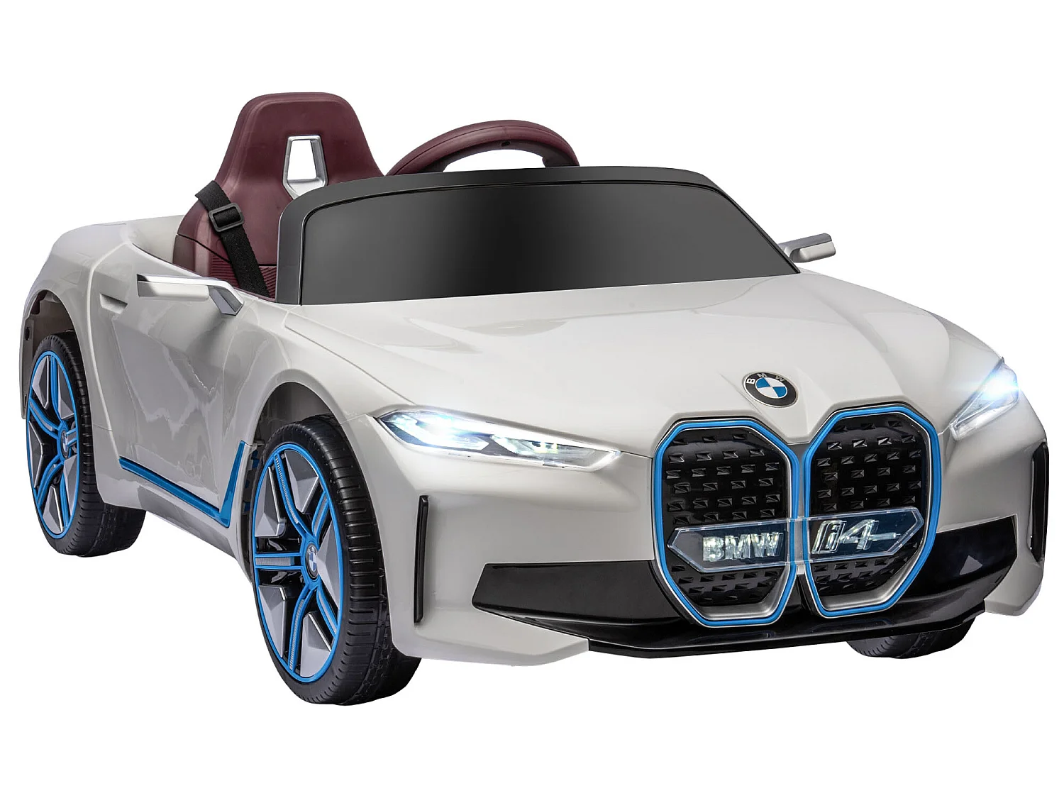 Coche eléctrico infantil blanco 115x67x45 cm HOMCOM