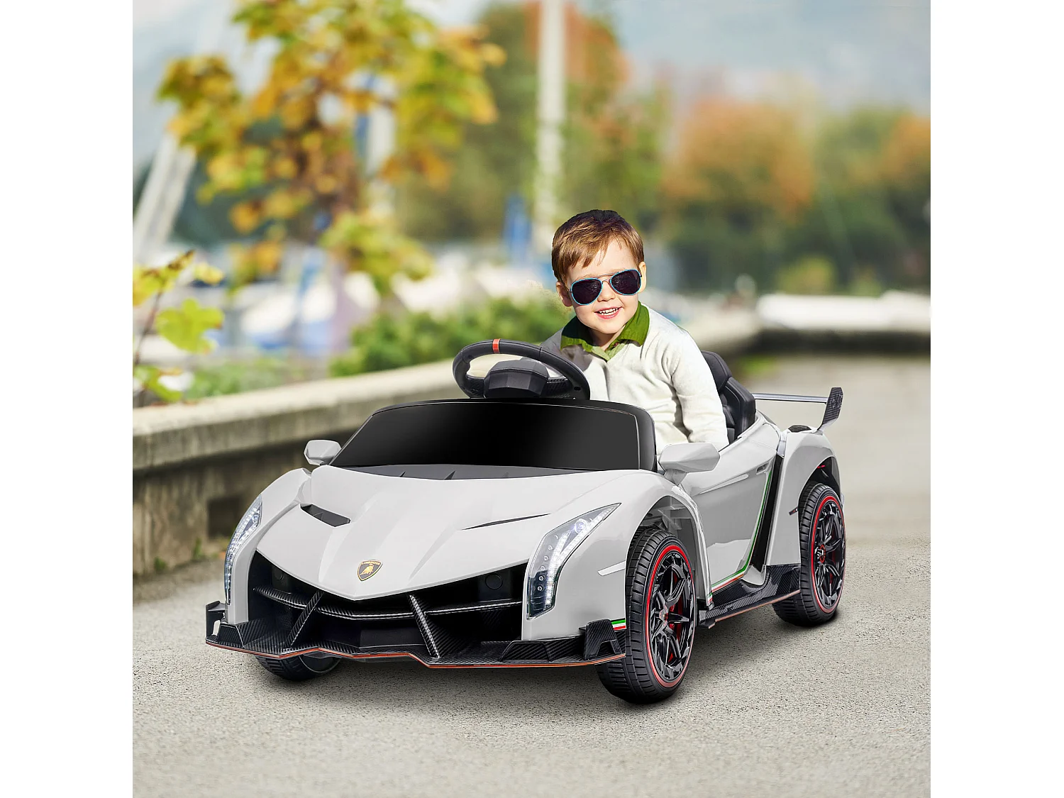 Coche eléctrico blanco 111x61x45 cm HOMCOM