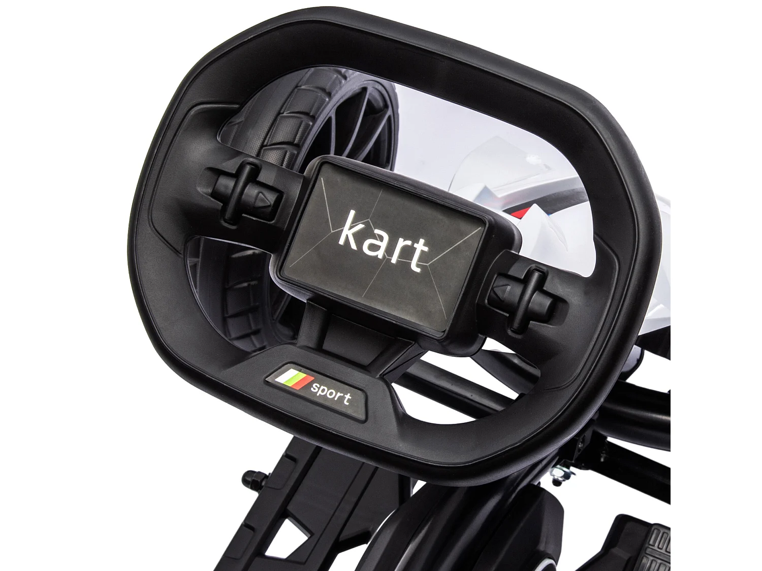 Kart eléctrico infantil blanco 100x58x58.5 cm HOMCOM