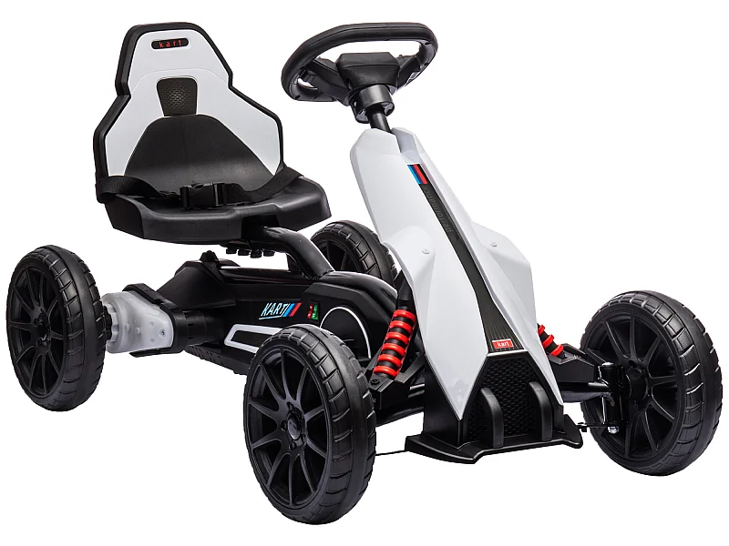 Kart eléctrico infantil blanco 100x58x58.5 cm HOMCOM