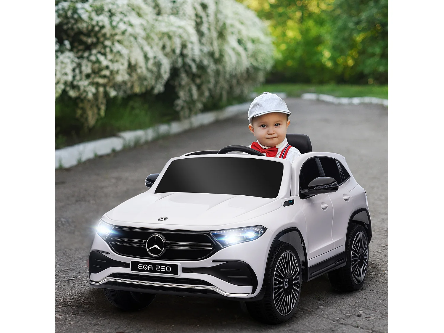 Coche eléctrico blanco 111.5x69x52.5 cm HOMCOM