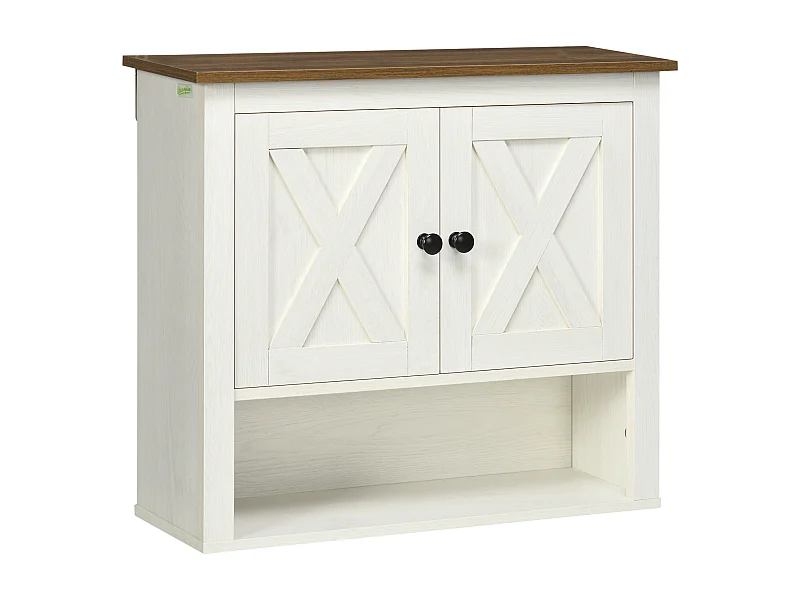 Armario de pared blanco 60x19.5x52.5 cm kleankin