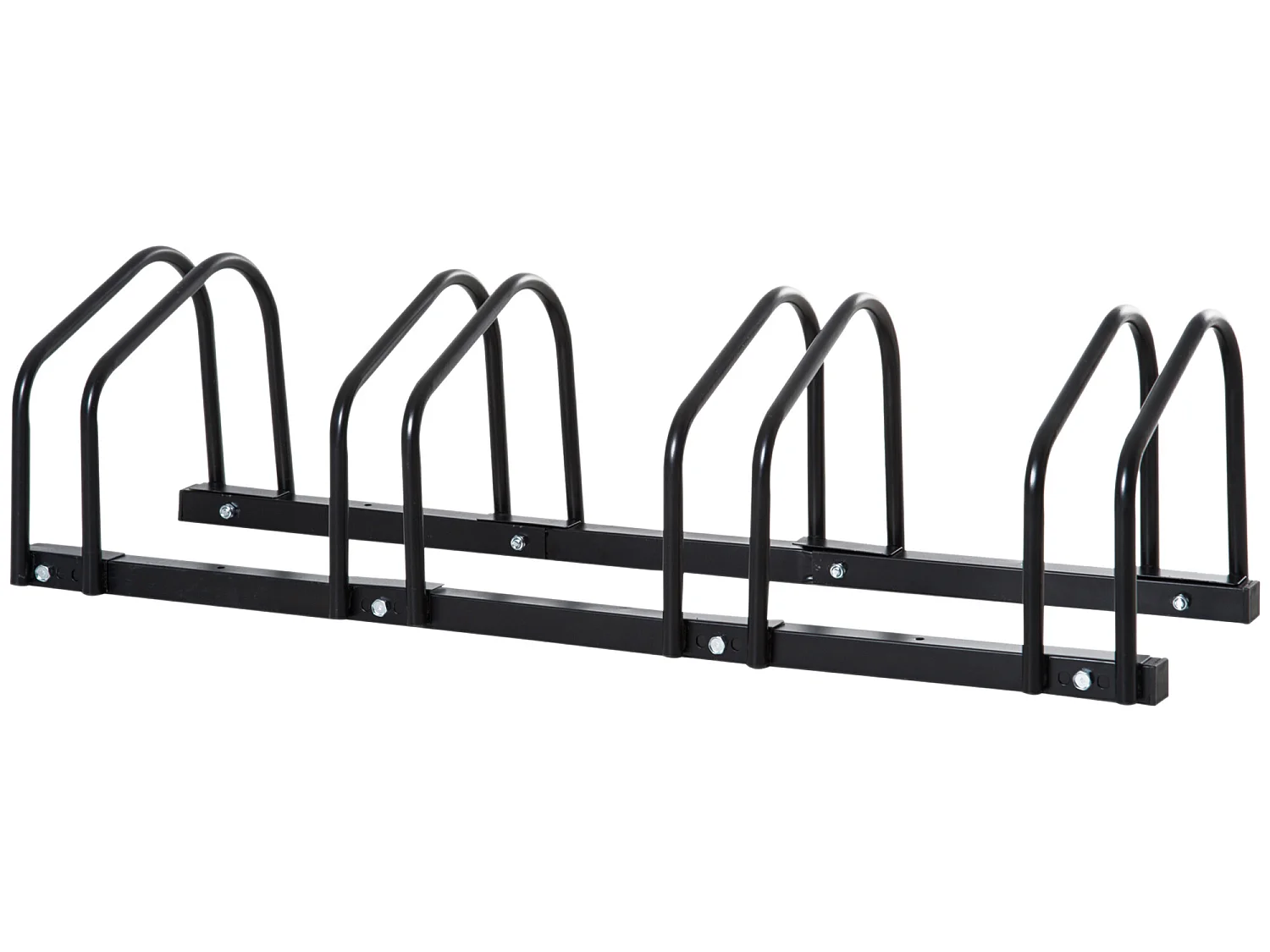 Aparcamiento para bicicletas negro 110x33x27 cm HOMCOM