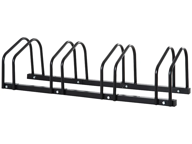 Aparcamiento para bicicletas negro 110x33x27 cm HOMCOM