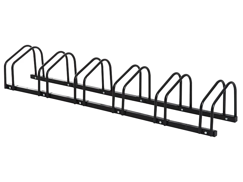 Aparcamiento para bicicletas negro 179x33x27 cm HOMCOM