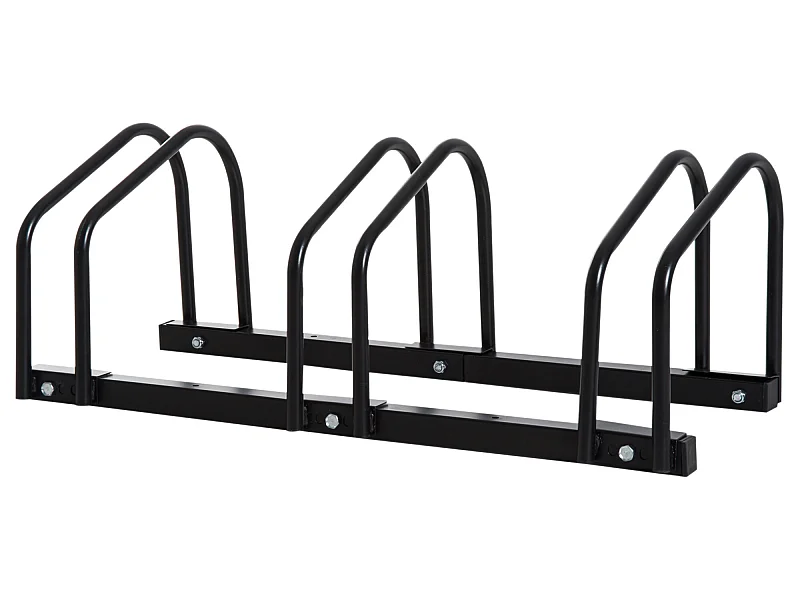 Aparcamiento para bicicletas negro 76x33x27 cm HOMCOM