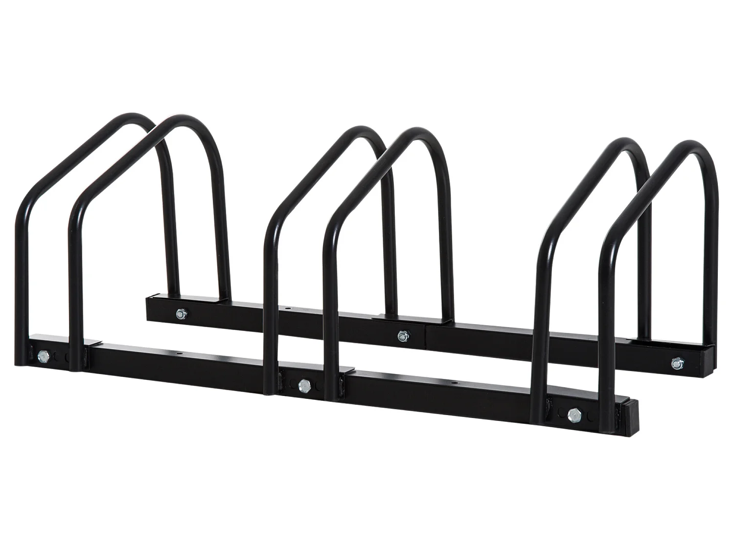 Aparcamiento para bicicletas negro 76x33x27 cm HOMCOM
