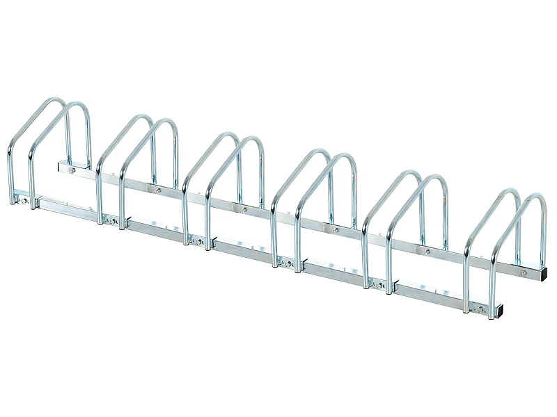 Aparcamiento para bicicletas plata 179x33x27 cm HOMCOM