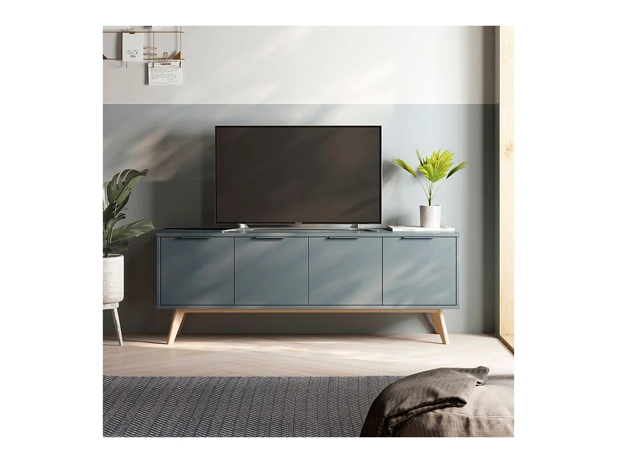 Meuble TV 4 Portes L140 cm - Pisco